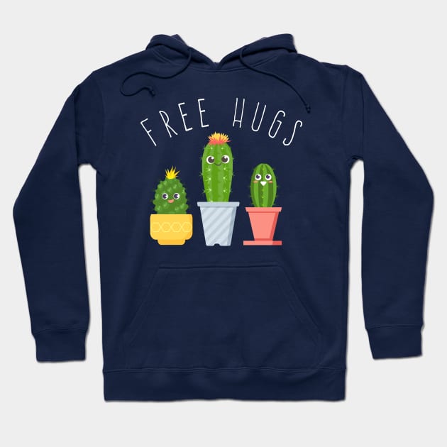 Free Hugs - Cactus design - Succulent Hoodie by Plantitas